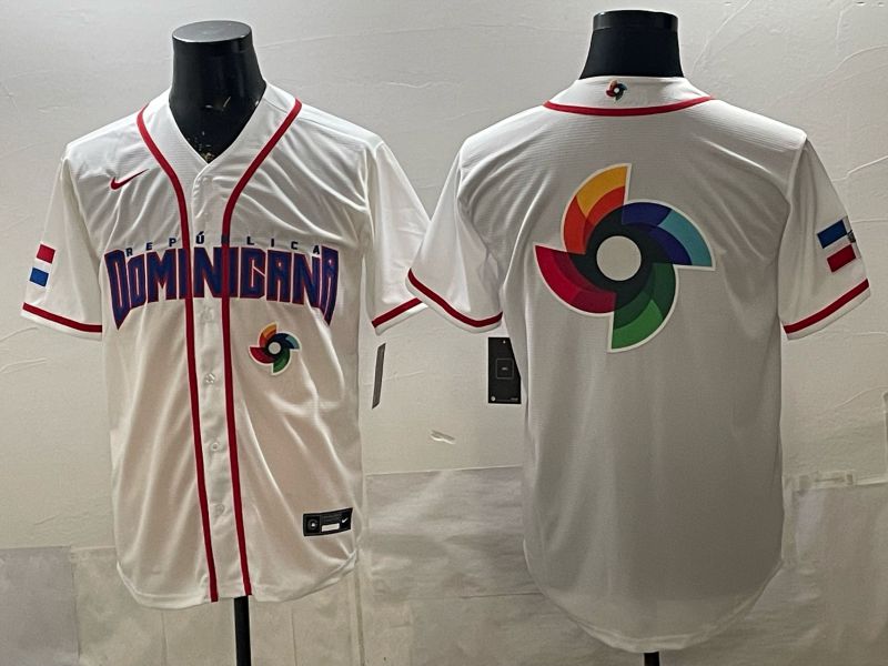 Men 2026 World Cub Blank White Game Nike MLB Jersey style 006
